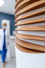 Aufkleber - Minimalist Healthcare Innovation Sleek Sculptural Design Meets Modern Medical Aesthetics - Transformative Wellness Environment