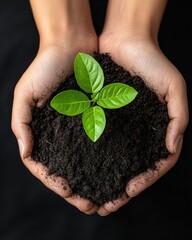 Aufkleber - Regenerative Agriculture Next-Gen Climate Solutions - Empowering Sustainable Growth Through Nurturing Hands and Eco-Conscious Seedling Development