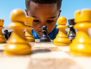 Poster - Mindful Gaming for Gen Z Innovative Outdoor Chess Learning Experience Showcasing Strategic Youth Development in Vibrant Educational Landscape