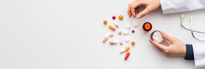 Fototapete - Precision Medicine Unveiled Minimalist Pharmaceutical Composition Showcasing Personalized Healthcare Innovation and Holistic Treatment Strategies