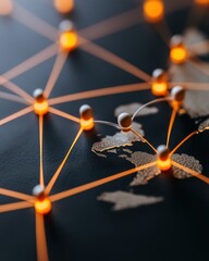 Poster - Cybernetic Global Connectivity Illuminated Network Mapping Innovative Digital Transformation for Next-Gen International Business Strategies