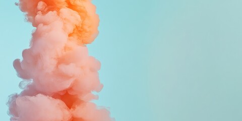 Leinwandbilder - Pastel Smoke Art Modern Minimalist Aesthetic for Digital Advertising - Soft Textures in Vibrant Hues for Creative Marketing and Branding Solutions