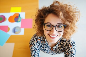 Poster - Vibrant Onboarding Experience HR Manager Sharing Modern Welcome Kit in Contemporary Office - Professional Growth and Workplace Wellness Enhancement
