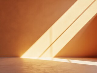 Aufkleber - Contemporary Industrial Lighting Design Intersecting Spotlight Beams on Earthy Textured Wall - Essential for Creative Spaces and Architectural Visual Dramatics