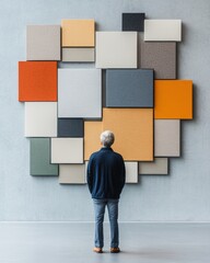 Aufkleber - Contemporary Art-Inspired Idea Generation Textured Task Panels in Industrial Office Space - Strategic Creative Solutions for Innovative Corporate Environments