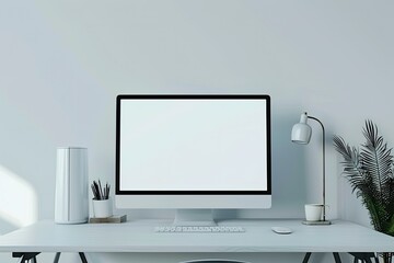 High Quality Image of Modern Pc Desktop Mock Up Arrangement