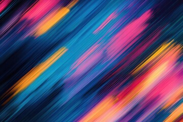Poster - Abstract diagonal streaks, vibrant colors, dark background, design element