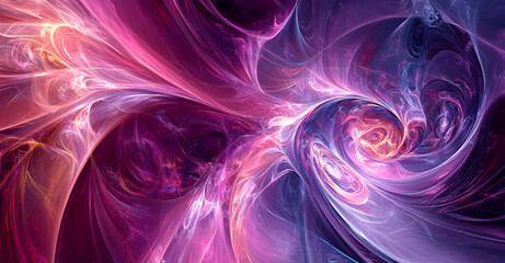 Poster - Abstract Swirls of Light, A Mesmerizing Display of Color and Motion, Radiating Energy and Creating a Sense of Mystical Wonder and Transcendence