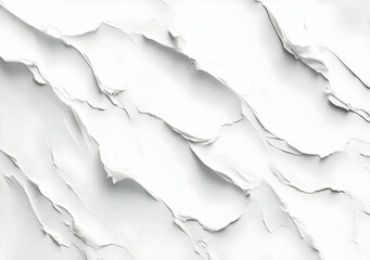 Poster - abstract textured white paint strokes background with depth and shadow, evoking purity and simplicit