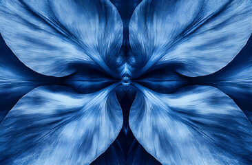 Aufkleber - abstract serenity, a harmonious symphony of blue petals in delicate repetition, evoking calmness and