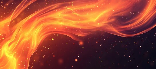 Poster - Abstract fiery flowing smoke particles