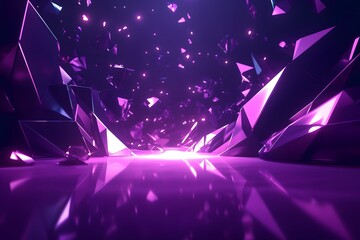 Aufkleber - Purple Crystalline Shattered Space