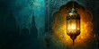 © wannn - Islamic background, traditional decorations, vibrant festivities, Islamic calligraphy, crescent moon and stars, warm lighting, cultural attire
