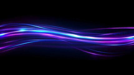 Poster - dynamic abstract background featuring vibrant light trails in hues of blue and purple, perfect for m