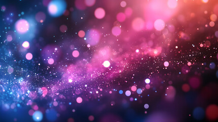 Poster - Enchanting Abstract Bokeh Background with Shimmering Lights and Vibrant Colors, Perfect for Celebrations, Decorations and Festive Designs with Depth and Elegance
