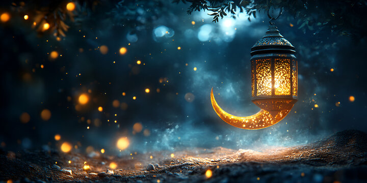 New Islamic Year Celebration 1446 H, traditional decorations, vibrant festivities, Islamic calligraphy, crescent moon and stars, warm lighting, cultural attire