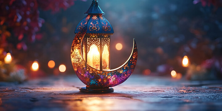 New Islamic Year Celebration 1446 H, traditional decorations, vibrant festivities, Islamic calligraphy, crescent moon and stars, warm lighting, cultural attire