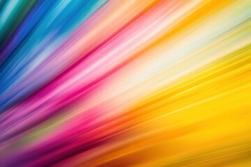 Poster - Abstract vibrant rainbow streaks, background blur, design element