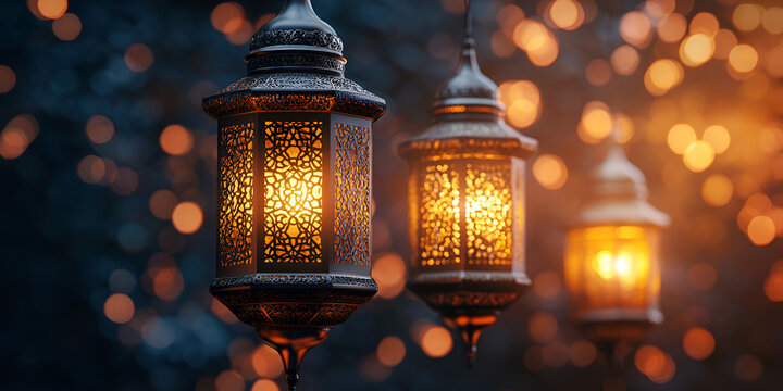 New Islamic Year Celebration 1446 H, traditional decorations, vibrant festivities, Islamic calligraphy, crescent moon and stars, warm lighting, cultural attire