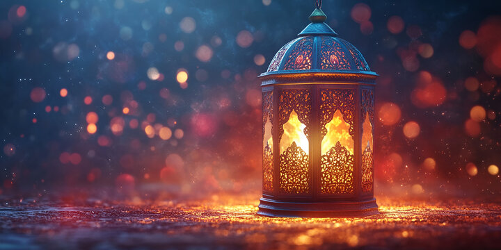 New Islamic Year Celebration 1446 H, traditional decorations, vibrant festivities, Islamic calligraphy, crescent moon and stars, warm lighting, cultural attire