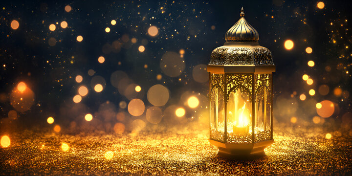 New Islamic Year Celebration 1446 H, traditional decorations, vibrant festivities, Islamic calligraphy, crescent moon and stars, warm lighting, cultural attire