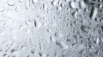 Aufkleber - Macro Photography of Water Droplets on a Glass Surface, A Study in Texture, Light, and Reflection, Evoking a Sense of Freshness and Natural Beauty