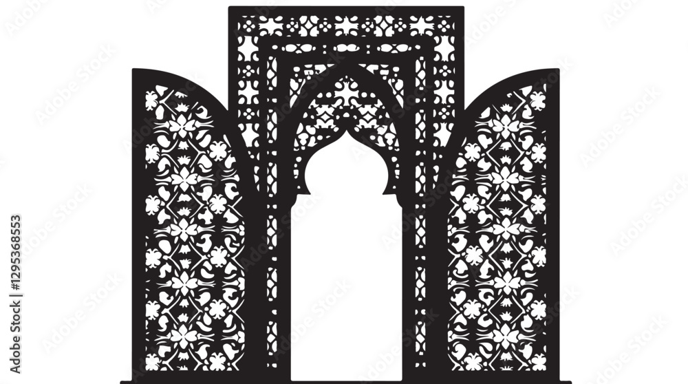 Islamic laser cut, islamic door design, kaaba gate vector, arabic cnc ...