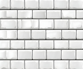 Poster - seamless white subway tile pattern for modern interior design and architectural visualization, provi