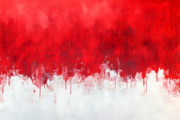 Poster - vibrant crimson splash meeting immaculate white, creating an energetic and visually striking contras