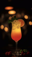 cocktail with lime
