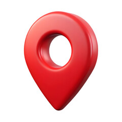 Fototapete - 3d rendering location map pin isolated on transparent background, perfect for map, travel, and GPS pointer sign, mark indicating a specific place or destination