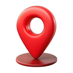 Fototapete - 3d rendering location map pin isolated on transparent background, perfect for map, travel, and GPS pointer sign, mark indicating a specific place or destination