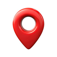 Fototapete - 3d rendering location map pin isolated on transparent background, perfect for map, travel, and GPS pointer sign, mark indicating a specific place or destination