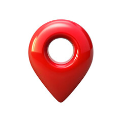 Fototapete - 3d rendering location map pin isolated on transparent background, perfect for map, travel, and GPS pointer sign, mark indicating a specific place or destination