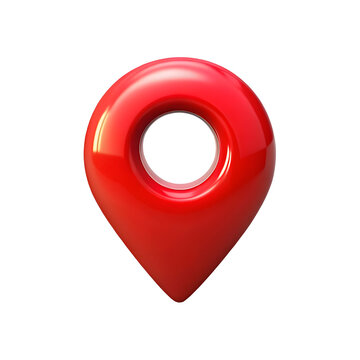 3d rendering location map pin isolated on transparent background, perfect for map, travel, and GPS pointer sign, mark indicating a specific place or destination