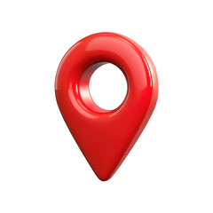 Fototapete - 3d rendering location map pin isolated on transparent background, perfect for map, travel, and GPS pointer sign, mark indicating a specific place or destination