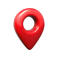 Fototapete - 3d rendering location map pin isolated on transparent background, perfect for map, travel, and GPS pointer sign, mark indicating a specific place or destination