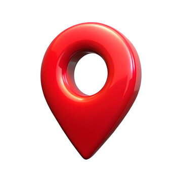 3d rendering location map pin isolated on transparent background, perfect for map, travel, and GPS pointer sign, mark indicating a specific place or destination