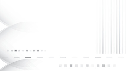 Wall Mural - abstract geometric white and gray color background with curve lines and rectangle shape. vector illu