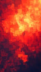Poster - Abstract digital painting composed of layered squares and rectangles