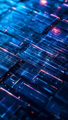 Poster - abstract technological structure shows a futuristic cityscape design