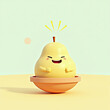 Happy Pear 3D Cartoon Fruit Character - 3D renders