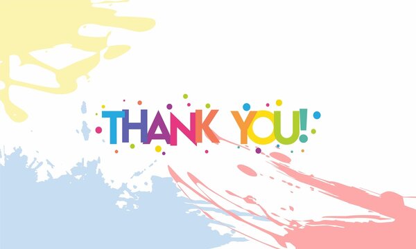 thank you cards, presentations, business. Expressing gratitude, Colorful background abstract design