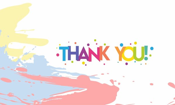 thank you cards, presentations, business. Expressing gratitude, Colorful background abstract design