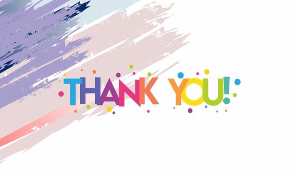 thank you cards, presentations, business. Expressing gratitude, Colorful background abstract design