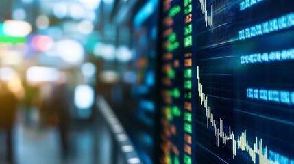 Poster - Detailed Stock Market Chart Displaying Graph with Financial Data Trends and Analytics : Generative AI