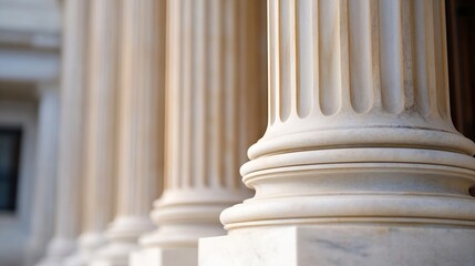 Aufkleber - Detailed Close Up of Classic Architectural Corinthian Columns : Generative AI