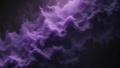 Canvas Print - Abstract Purple Particle Wave Background Texture