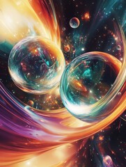Poster - Space Abstract Design artwork, D esign template ready for web page design, brochures, books, banners, stationary or Press Kits
