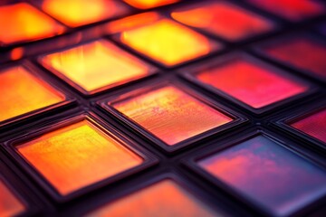 Aufkleber - Colorful abstract pattern with vibrant hues and smooth surfaces